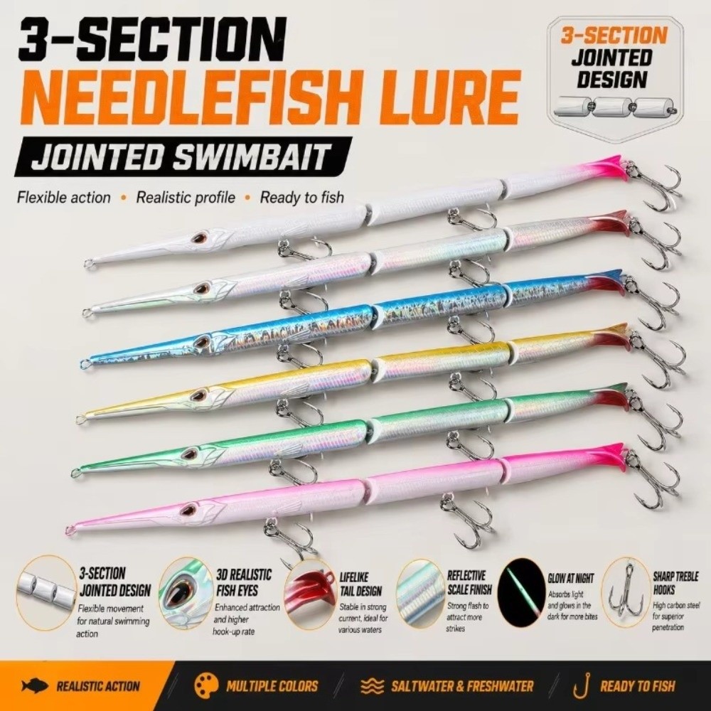 Fishing Hook Treble - 27cm 길이의 연결형 펜슬 베이트, 32g