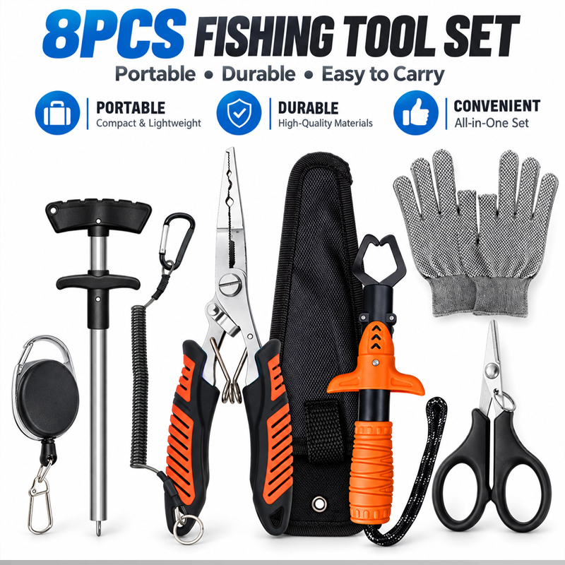 Fishing Hook Remover - 다용도 낚시용 플라이어 세트: 물고기 입을