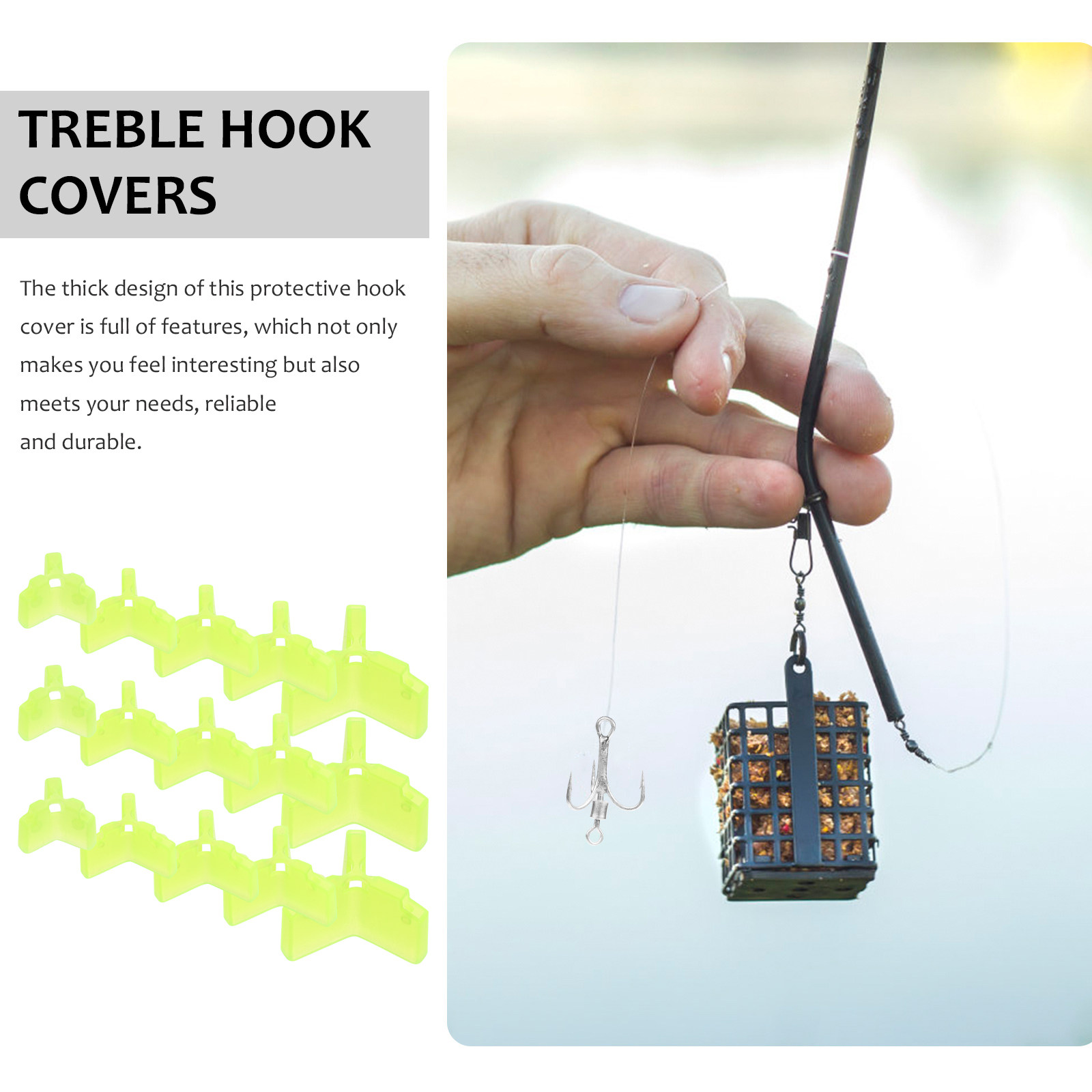 100개입 트레블 훅 보호 덮개, 낚시용 루어 보호 커 - Fishing Hook Treble 리뷰 및 가격