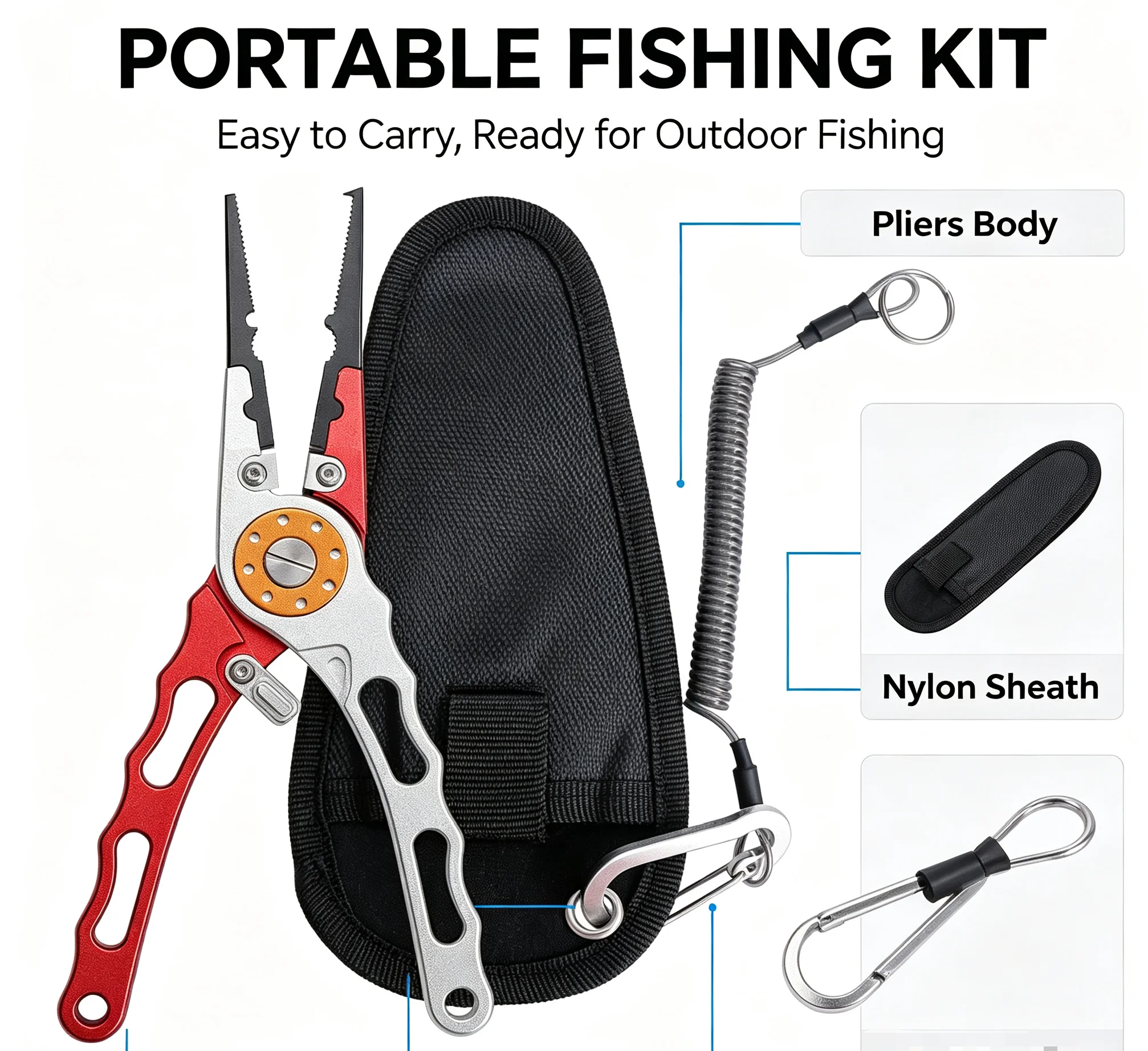 알루미늄 합금으로 제작된 긴 코 모양의 낚시용 플라이어 - Fishing Hook Remover 리뷰 및 가격