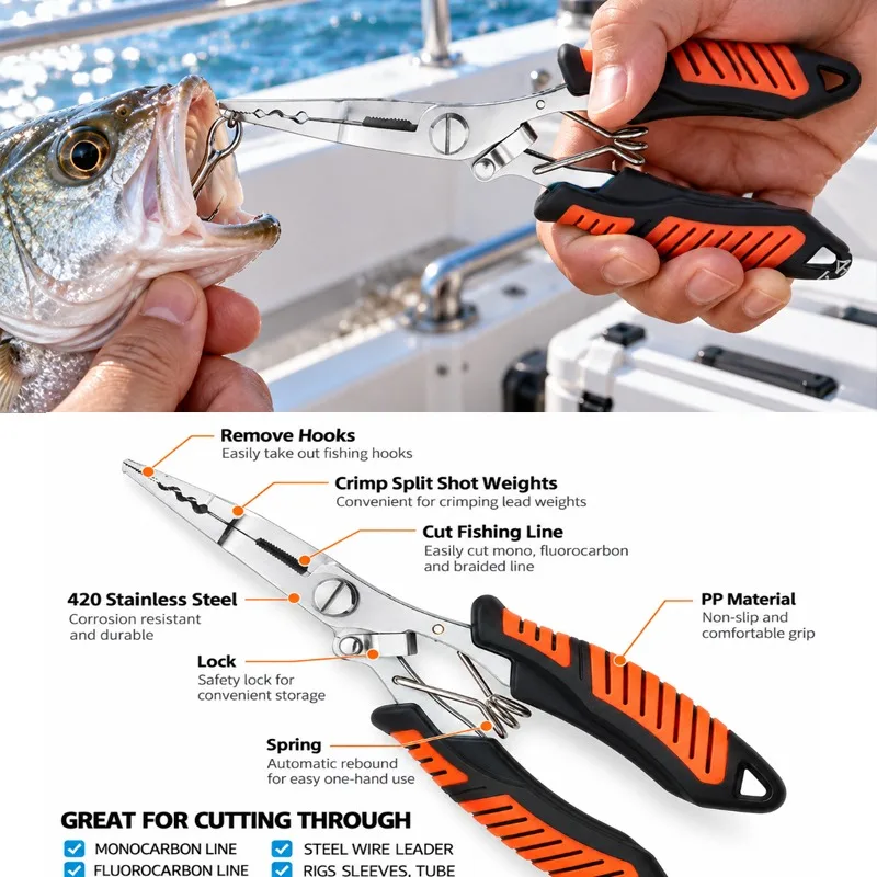 다용도 낚시용 플라이어 세트: 물고기 입을 잡는 도구, - Fishing Hook Remover 리뷰 및 가격